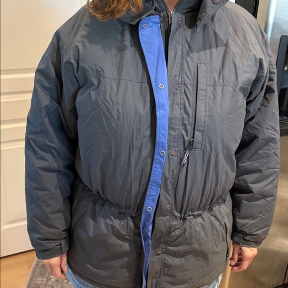 Vintage Patagonia Large Womens Guide Parka W L Gray Purple 90s Jacket Coat Puffy - Picture 5 of 10